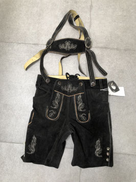 Lederhose Nils dunkelbraun in Größe 48 aus Kalbsleder, UVP 160 EUR