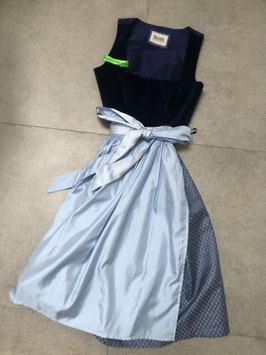 Samtdirndl Gr. 38 in blau von Heimatgwand, UVP 260€