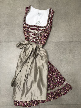 Dirndl in bordeaux/beige mit Blumenmuster Gr. 40, UVP 140 EUR