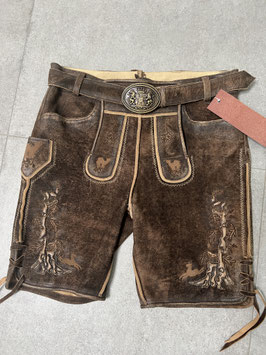 Lederhose Marlon Gr. 50 mit Gürtel aus Wildbock Antik, UVP 230€