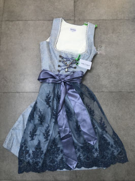 Dirndl blau Gr. 32 mit Perlenschürze und Charivari, UVP 150 EUR