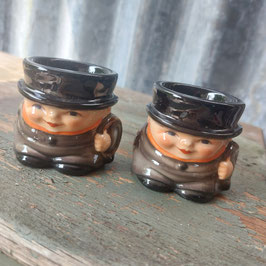 Mooie vintage eierdopjes van Goebel, in perfecte staat, gemerkt, 5,5 x 6 cm prijs per stuk
