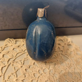 B1136 oude kerstbal blauw pruim 6 cm