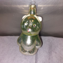 B928 oude kerstbal beer 8,5 cm