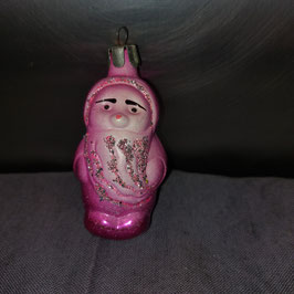 B965 oude kerstbal kerstman 8 cm