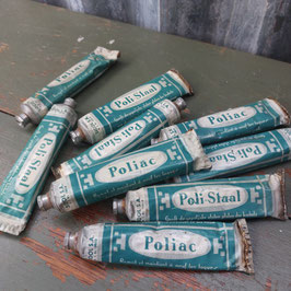 oude ijzeren tubes poliac, lengte 12 cm prijs per stuk
