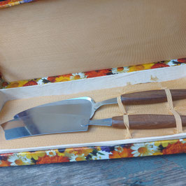 Vintage viscouvert vis serveer set in cassette