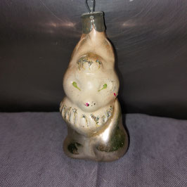 B938 oude kerstbal hond 9 cm