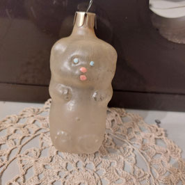B1155 oude kerstbal beer 9 cm
