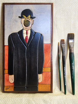 Omaggio a Magritte- Il figlio dell'uomo  18x32cm