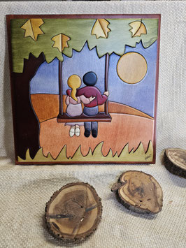Swings in love 30x30cm
