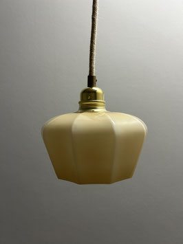 Hanglampje Art deco geel/creme
