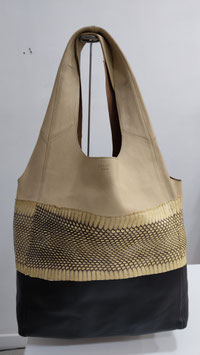 Celine - Sac à main en cuir de vache et de python