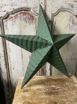 Amish Stern / Zink Metall / grün