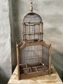 Antiker dekorativer französischer großer Vogelbauer