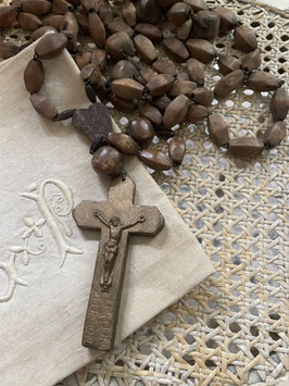 Sehr schöner langer  französischer Holz Rosenkranz