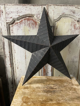Amish Stern / Zink Metall / schwarz