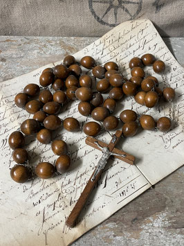 Schöner franz. Holz Rosenkranz