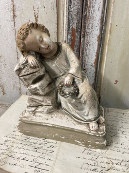 Französische dekorative Heiligenfigur in einem sehr schönem Farbenspiel !