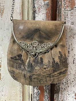 Charmante besondere  franz. Tasche mit innen Spiegel