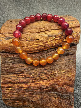 Armband Achat und Karneol