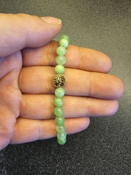 Armband Blumenachat mit Lebensbaum