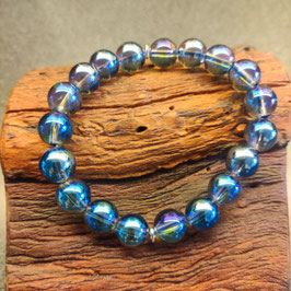 Armband Auraquarz blau Silber