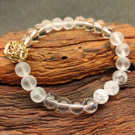 Armband Bergkristall und gold