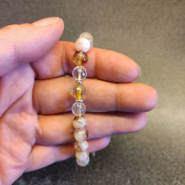 Armband: Bergkristall und Citrin