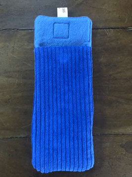 Etui à lunettes bleu roi, intérieur bleu