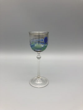 Mini-Glas in Blau-Grün