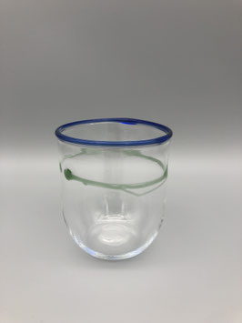 drinking glass in blue/green