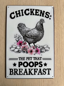 Metalen bord 'Breakfast'