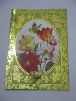 Grußkarte Geburtstagskarte Frühlingsblumen Gelb