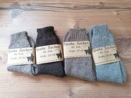 Alpaka Kinder Socken - dick gestrickt Größe 23-26