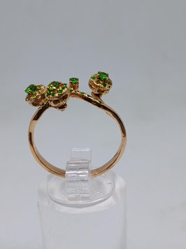 14ct gouden ring met russische demantoides