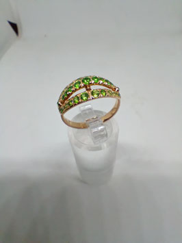 14ct gouden ring met russische demantoides