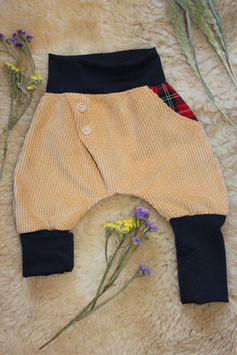 Sarouel velours jaune pâle