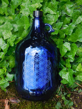 5 Liter Henkelflasche mit Blume des Lebens V1