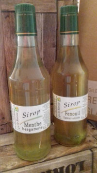 Lot de 2 bouteilles de Sirop : Menthe et Fenouil