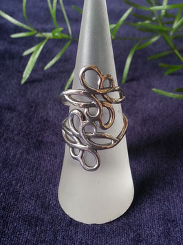 'Blumen' Ring aus 925 Sterling Silber, R 021