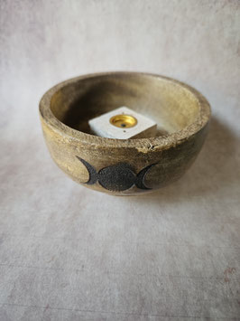 Wierookhouder Triple Moon mangowood