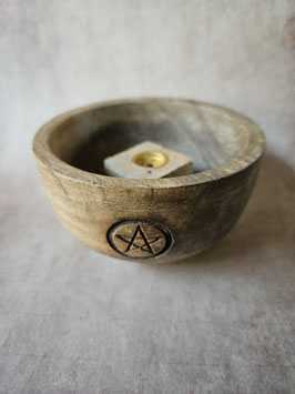 Wierookhouder Pentagram mangowood