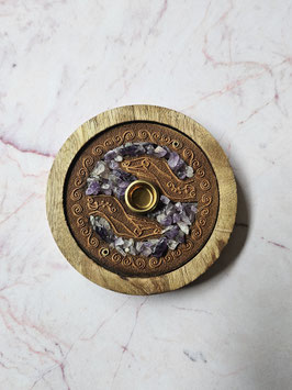 Incense Holder Healing Hands amethist