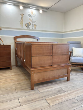 Cama Cuna Con Buros modelo Paraiso color nogal