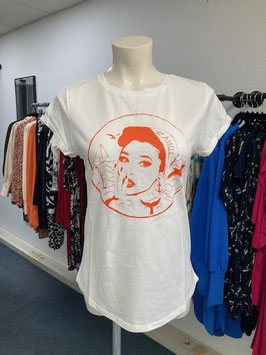 DAMENSHIRT MIT AHOIMÄDEL IN ORANGE