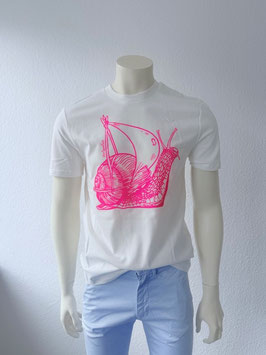 UNISEXSHIRT MIT SEGELBOORSCHNECKE/NEONPINK