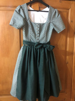 Sample-Dirndl smaragdgrün mit Ärmel