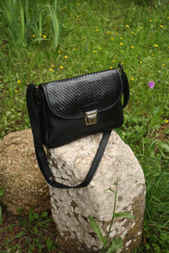 Altaï besace en cuir noir