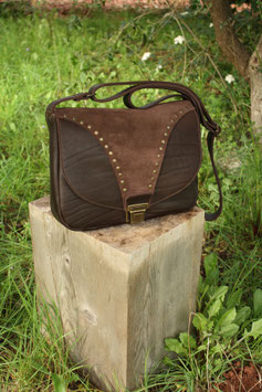 Besace Nérée en cuir marron